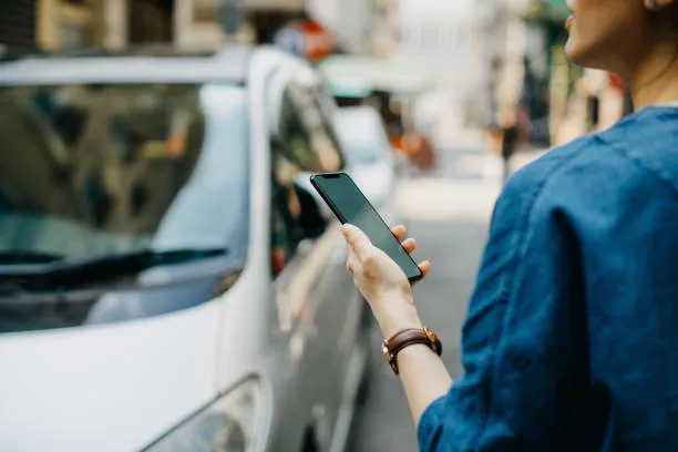 woman calling a rideshare